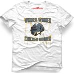Tshirthane Pubg 3 Level Kask Winner Winner Beyaz Erkek T-Shirt