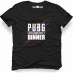 Tshirthane Pubg Dinner Siyah Erkek T-Shirt - L