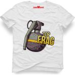 Tshirthane Pubg fire in the hole top frag Erkek T-Shirt - XS - Beyaz