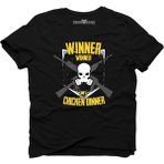 Tshirthane Pubg Gun Mask Winner Siyah Erkek T-Shirt - XS