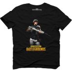 Tshirthane Pubg Playerunknown Woman Fighter Siyah Erkek T-Shirt - XL