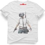 Tshirthane Pubg Tipografi Beyaz Erkek T-Shirt - XS