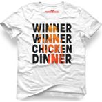 Tshirthane Pubg Winner Winner Chicken Dinner Beyaz Erkek T-Shirt