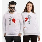 Tshirthane Puzzle Heart 2'li Sevgili T-shirt