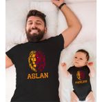Tshirthane Sarı Kırmızı Aslan Parçası Baba Oğul Kız Tek Ürün Fiyatıdır Kombin Yapmak Için En Az 2ADET Sepete Ek - XS - Siyah