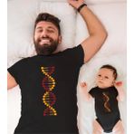 Tshirthane Sarı Kırmızı Dna Baba Oğul Kız (Tek Ürün Fiyatıdır Kombin Yapmak Için En Az 2 Adet Sepete Ekleyiniz) - 6 - 9 Ay - Siyah