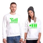 Tshirthane Signal Power Aşkın Gücü 2'li Sevgili Sweatshirt