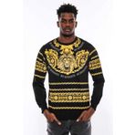 Tshirthane Siyah Bisiklet Yaka Baskılı Sweatshirt