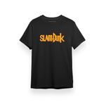 Tshirthane Slam Dunk Letter Logo Siyah Kısa Kol Erkek T-shirt