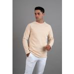 Tshirthane Slimfit Baskılı Sıfır Yaka Uzun Kol Erkek Sweatshirt