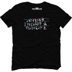 Tshirthane Stranger Things - Christmas Lights Siyah Erkek T-Shirt - XL