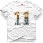 Tshirthane Stranger Things Eleven 11 Beyaz Erkek T-Shirt - XS