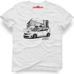 Tshirthane Subaru Hackback Beyaz Erkek T-Shirt - M