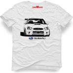 Tshirthane Subaru Impreza Beyaz Erkek T-Shirt