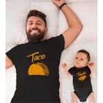 Tshirthane Taco Taquito Baba Oğul Kız (Tek Ürün Fiyatıdır Kombin Yapmak Için En Az 2 Adet Sepete Ekleyiniz) - 6 - 9 Ay - Siyah