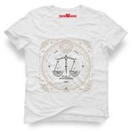 Tshirthane Terazi Burcu Libra Beyaz Erkek T-shirt
