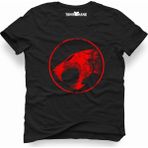 Tshirthane Thundercats logo Erkek T-Shirt - XXL - Siyah