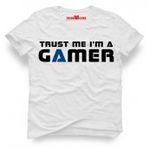 Tshirthane Trust Me İm A Gamer Beyaz Erkek T-shirt