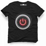 Tshirthane Turn Off Siyah Erkek T-shirt