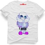 Tshirthane Undertale mozaik Erkek T-Shirt - XL - Beyaz