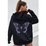 Tshirthane Unisex Butterfly Baskılı Sweatshirt