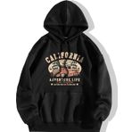 Tshirthane Unisex California Baskılı Kapüşonlu Sweatshirt