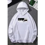 Tshirthane Unisex Ken Kaneki Baskılı Kapüşonlu Sweatshirt