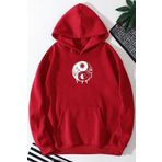 Tshirthane Unisex Ying-yang Baskılı Sweatshirt