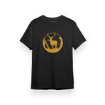 Tshirthane Wild Deer Icon Siyah Kısa Kol Erkek T-shirt