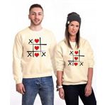 Tshirthane Xox Kalp 2'li Sevgili Sweatshirt