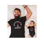 Tshirthane Yakıt Göstergesi Baba Oğul Kız, Siyah, 12-15 Ay