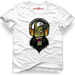 Tshirthane Zombie Dj Forever Music Beyaz Erkek T-Shirt - XS