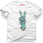 Tshirthane Zombie Peace Beyaz Erkek T-Shirt