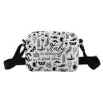 TSOTMO İtalya Seyahat Hediyesi İtalya Her Zaman İyi Bir Fikir Çantası İtalya Gezgin Fermuar İtalya Lover Crossbody Çanta Için Hediye, İtalya Hb Bag