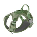 TSPRO Airtag Köpek Koşum Takımı, Kulplu Taktik Köpek Yelek Koşumları, Ağır Hizmet Yansıtıcı Koşum, Ayarlanabilir Dayanıklı Köpek Koşum, Küçük Köpekler için Çekme Köpek Koşum Takımı (Yeşil Boyut 1)