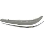 TŞT 2003 - 2006 Mercedes E Class W211 - Ön Tampon Bandı Sol Gri Astarlı - Nikelaj Çıtalı Sensör Deliksiz (Tw) (Oem NO:2118800512)