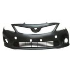 TŞT 2010 - 2013 Toyota Corolla E150 Ön Tampon Siyah (Izgaralı - Çeki - Sis - Delikli (Far Yıkama Deliksiz) Fpı) (Oem NO:5211902B30)