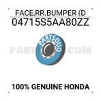 TŞT Honda Civic Arka Tampon Sedan Astarlı 2001 2003- (Oem No: 04715S5AA80ZZ) - Sağ