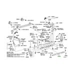 TŞT Toyota Corolla- Cross- 2022-2024 Arka Tampon Bandı Orta Siyah (Tyg) (Oem NO:5215116903) - Sol