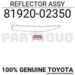 TŞT Toyota Corolla- E210- 2019-2024 Arka Tampon Reflektörü Sol (Oem No:8192002350)