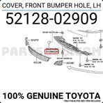 TŞT Toyota Corolla Ön Tampon Çeki Demir Kapağı Sol 2008- (Oem No: 5212802909)