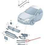 TŞT Volkswagen Golf Vıı Ön Tampon Panjur Bandı Üst Sol 2017- (Oem No: 5G0853665N9B9)
