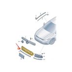 TŞT Volkswagen Golf Vııı Ön Tampon Panjuru Kapalı Desenli Sensör Kuşak Delikli 2020- (Oem No: 5H0853677G9B9) - Sağ