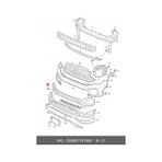 TŞT Volkswagen T Cross- 2022-2023 Ön Tampon Alt Çıtası Gümüs Grı (Tw) Oem No (2GM8063332UC) - Sol