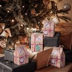 TsunNee 30 adet Noel kağıdı hediye kutusu, Noel ağacı parti hediye kutuları, Noel kraft kağıdı, şeker kutuları, torbalar, hediye paketi, çocuklar, kızlar, erkek çocukları, Noel dekorasyonu