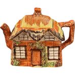 TT 1950 Ler Ingiliz Price Bros Ev Şeklinde Seramik Çaydanlık - 20 cm 14 cm 11 cm