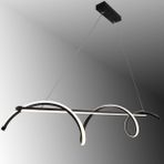 TT Aydınlatma Kıvrımlı Masa Üstü Modeli Siyah LED Avize - Sarı Işık