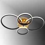 TT Aydınlatma Tt035-4-Sygd Drone Mat Siyah - Gold 4 Lü ( Beyaz Işık ) Led Avize