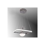 TT AYDINLATMA TT037-KR TT Aydınlatma Kare Model Krom Kaplama Tek Toplu 3 Renk Modüllü Ledli Avize Krom 20 x 80