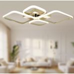 TT Aydınlatma TT050-FSR Tt Aydınlatma Baklava Desen Fransız Sarı Kaplama 4 Lü LED Avize - Beyaz Işık - Rose Gold